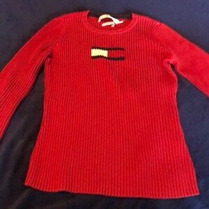 Tommy Hilfiger Red Crew Neck Sweater